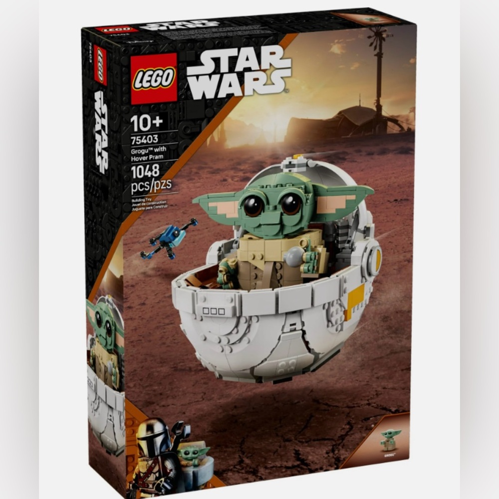 LEGO Star Wars Grogu w Hover Pram 75403 Buildable Figure 1048 pc NIB Quick Ship